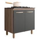 Balcao de Cozinha Para Cooktop 80 cm Chef Carv Nat Chumbo NC1 - EHD