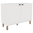 Balcão de Cozinha para Pia 2 Portas Branco Fosco 1502 - Genialflex