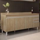 Balcão de Cozinha para Pia com Tampo 180cm Dallas Castanho - Lumil