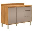 Balcão de Cozinha Plena 120 cm Cinamon Nude Prime TX - Demóbile