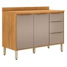 Balcão De Cozinha Plena 120 Cm Cinamon Nude Prime Tx - Demóbile