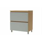 Balcão de Cozinha Rainha 1 Porta e 1 Gaveta c/ Tampo 80cm Nature/Verde - Nesher Balcão de Cozinha Rainha 1 Porta e 1 Gaveta c/ Tampo 80cm Nature/Verde - Nesher