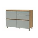 Balcão de Cozinha Rainha 1 Porta e 4 Gaveta c/ Tampo 120 cm Nature/Verde - Nesher Balcão de Cozinha Rainha 1 Porta e 4 Gaveta c/ Tampo 120 cm Nature/Verde - Nesher