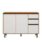 Balcão de Cozinha Ravena com Tampo 120cm 3 Portas 2 Gavetas Balcão de Cozinha Ravena com Tampo 120cm 3 Portas 2 Gavetas