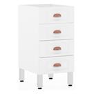 Balcão De Cozinha S/ Tampo 40cm 4 Gavetas Branco Polar Balcão De Cozinha S/ Tampo 40cm 4 Gavetas Branco Polar