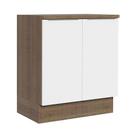 Balcão de Cozinha Stella 70cm 2 Portas Rustic Branco