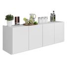 Balcão de Cozinha Suspenso 118cm 4 Portas Monna Branco Z34 - Mpozenato Balcão de Cozinha Suspenso 118cm 4 Portas Monna Branco Z34 - Mpozenato