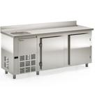 Balcão de Encosto 2 Portas e 1 Pia 556 Litros GBFE200CE Inox Gelopar 220V