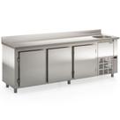 Balcão De Encosto Com 3 Portas E 1 Pia Lado Direito Gbfe250cd Gelopar Balcão 765 Litros Inox 220v