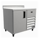 Balcão de Encosto Refrigerado Inox 1M Liso Sem Espelho VBSR10 Venâncio 220v Balcão de Encosto Refrigerado Inox 1M Liso Sem Espelho VBSR10 Venâncio 220v