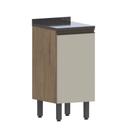 Balcão de Madeira com Tampo 1 Porta Moderna Bertolini
