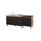 Balcão de Pia 120 Cm Anita com Armário para Cooktop de 5 Bocas Jad Moblis