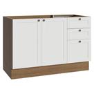 Balcão De Pia 120 Cm (sem Tampo) Rustic/branco Vik Madesa