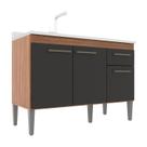 Balcão de Pia 120cm Realeza 3 Portas 1 Gaveta