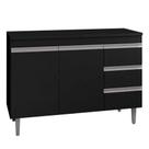 Balcão De Pia Andréia 100 Cm Preto Ajl