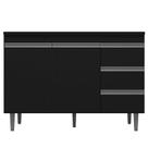 Balcão de Pia Andréia 120 cm Preto AJL