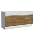 Balcão de Pia Armário de Cozinha 150 cm 2 Portas e 2 Gavetas (Sem Tampo e Pia) Branco/Rustic Glamy Madesa Balcão de Pia Armário de Cozinha 150 cm 2 Portas e 2 Gavetas (Sem Tampo e Pia) Branco/Rustic Glamy Madesa