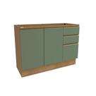 Balcão De Pia Celeste Kappesberg 100% Mdf 2 Portas 3 Gavetas