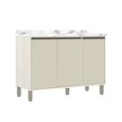 Balcão de Pia com Tampo para Cozinha 120cm 3 Portas de Abrir Linea Luciane Móveis Balcão de Pia com Tampo para Cozinha 120cm 3 Portas de Abrir Linea Luciane Móveis