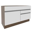 Balcão de Pia Glamy Branco Rustic 1 Porta e 2 Gavetas Madesa