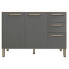 Balcão De Pia Mad Versalhes 120 Cm Freijó Gris - Kits Paraná