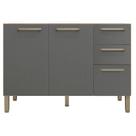 Balcão de Pia Mad Versalhes 120 cm Freijó Gris - Kits Paraná Balcão de Pia Mad Versalhes 120 cm Freijó Gris - Kits Paraná