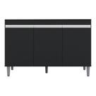 Balcão De Pia Manu 120 Cm Preto Fosco - Ajl