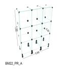 Balcão de vidro - 0,90 x 1,00 x 0,30 LM Balcoes
