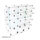 Balcão de Vidro - C/ Conectivo Preto - 0,90 x 1,10 x 0,30m Balcão de Vidro - C/ Conectivo Preto - 0,90 x 1,10 x 0,30m