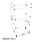 Balcão de Vidro com Porta Bijuteria - C/ Conectivo Preto - - 0,50 x 1,10 x 0,40m Balcão de Vidro com Porta Bijuteria - C/ Conectivo Preto - - 0,50 x 1,10 x 0,40m