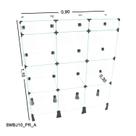 Balcão de Vidro com Porta Bijuteria - C/ Conectivo Preto - - 0,90 x 1,10 x 0,30m