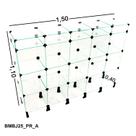 Balcão de Vidro com Porta Bijuteria - C/ Conectivo Preto - - 1,50 x 1,10 x 0,40m
