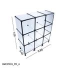 Balcão de Vidro com Veda Pó - C/ Conectivo Preto - 0,90 x 1,00 x 0,40m Balcão de Vidro com Veda Pó - C/ Conectivo Preto - 0,90 x 1,00 x 0,40m