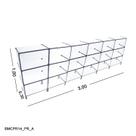 Balcão de Vidro com Veda Pó - C/ Conectivo Preto MOD.50 - 3,00 x 1,00 x 0,30m Balcão de Vidro com Veda Pó - C/ Conectivo Preto MOD.50 - 3,00 x 1,00 x 0,30m