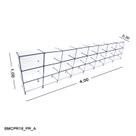 Balcão de Vidro com Veda Pó - C/ Conectivo Preto MOD.50 - 4,00 x 1,00 x 0,30m