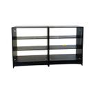 Balcão Expositor Com Vidro E Mdf - 2 Módulos Vitrine Lojas E Comércios Preto - Suprema Móveis