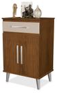 Balcão flór. estilo retrô 2 portas + 1 gaveta estilo buffet aparador cor freijó rústico com off white Balcão flór. estilo retrô 2 portas + 1 gaveta estilo buffet aparador cor freijó rústico com off white
