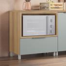 Balcão Forno 1 Gaveta Com Caixa Organizadora 80Cm 100% Mdf Marquesa