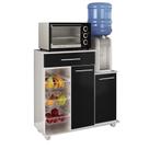 Balcao Fruteira Cozinha 2 Portas 89 Cm Mf185 Branco Preto Dtall Branco Preto