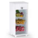Balcão Fruteira Multiuso Com Cesta E 01 Gaveta Branco Balcão Fruteira Multiuso Com Cesta E 01 Gaveta Branco