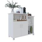 Balcão Fruteira Multiuso Suporte Microondas / Galão de Agua Cozinha 1 ou 2 Portas Com Rodinhas