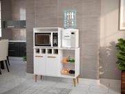 Balcão Fruteira NU Estilo Retrô Com Adega Cor Branco