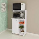Balcão Fruteira para Microondas, 2 Cestos e 1 Porta BF3207 Branco
