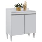 Balcão Gabinete 80cm 2 Portas Hawai Branco - Lumil Móveis Balcão Gabinete 80cm 2 Portas Hawai Branco - Lumil Móveis
