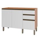 Balcão Gabinete Bárbara 1200mm Para Pia 2 Portas