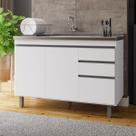 Balcão Gabinete de Cozinha 120cm Sem Tampo 2 Portas Premium