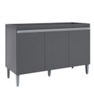 Balcão Gabinete de Cozinha 3 Portas 120cm Manu Sem Tampo Balcão Gabinete de Cozinha 3 Portas 120cm Manu Sem Tampo