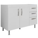 Balcão Gabinete de Pia 120cm Nathan 2 Portas Branco - Nathy Móveis Balcão Gabinete de Pia 120cm Nathan 2 Portas Branco - Nathy Móveis