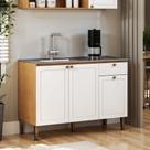 Balcão Gabinete de Pia para Cozinha 100% Mdf Modelo Americano Essência Frise Balcão Gabinete de Pia para Cozinha 100% Mdf Modelo Americano Essência Frise