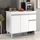 Balcão Gabinete de Pia para Cozinha Sem Tampo 100cm Tatiane Branco- MABE MAGAZINE Balcão Gabinete de Pia para Cozinha Sem Tampo 100cm Tatiane Branco- MABE MAGAZINE